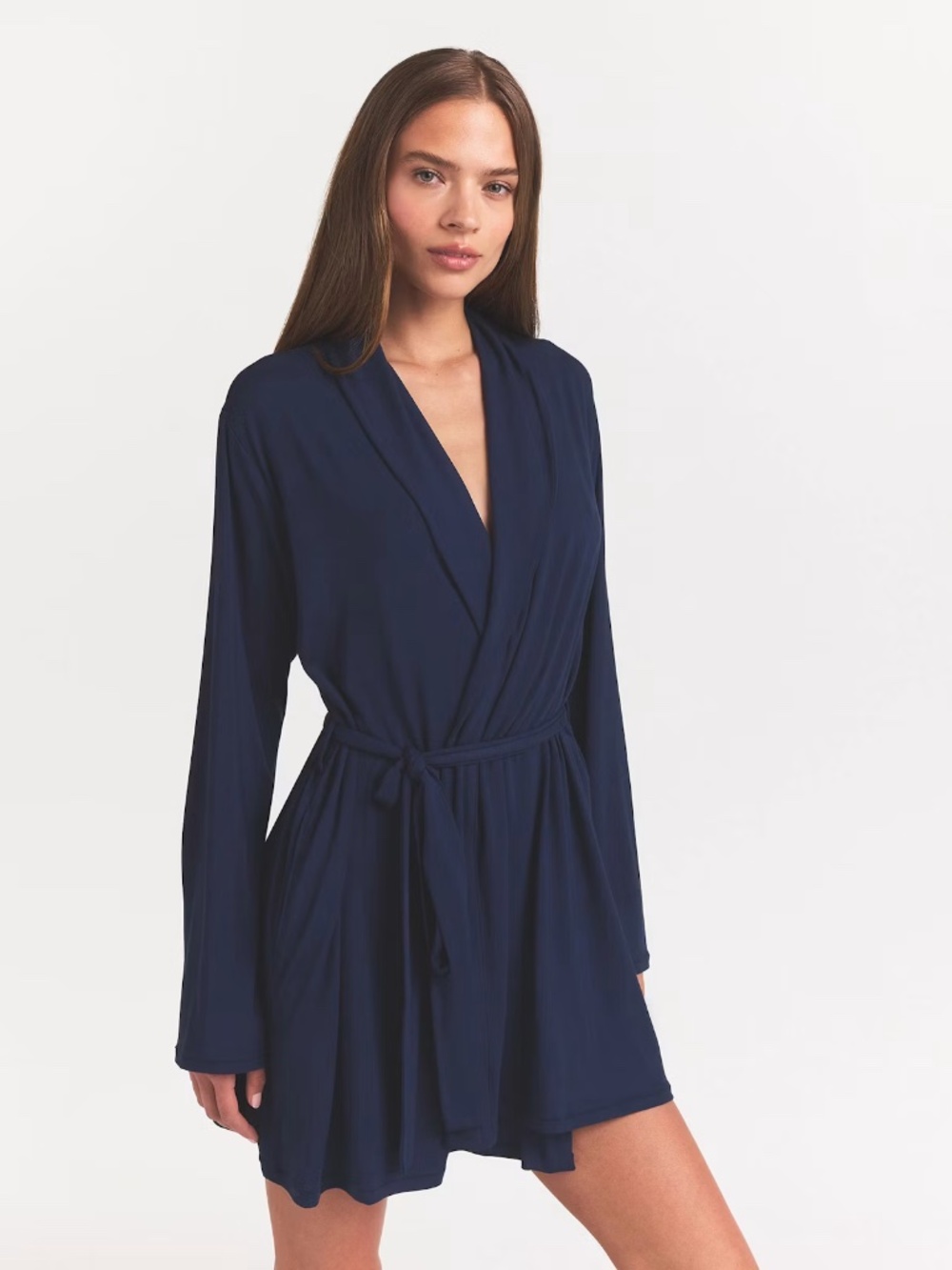 SKIMS Sleep Short Robe Navy M New With Tags